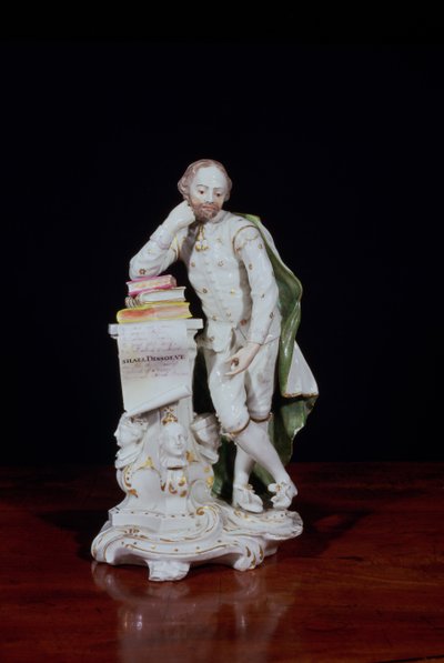 William Shakespeare, basierend auf dem Denkmal in der Westminster Abbey, ca. 1765 (Weichporzellan) von Peter Scheemakers